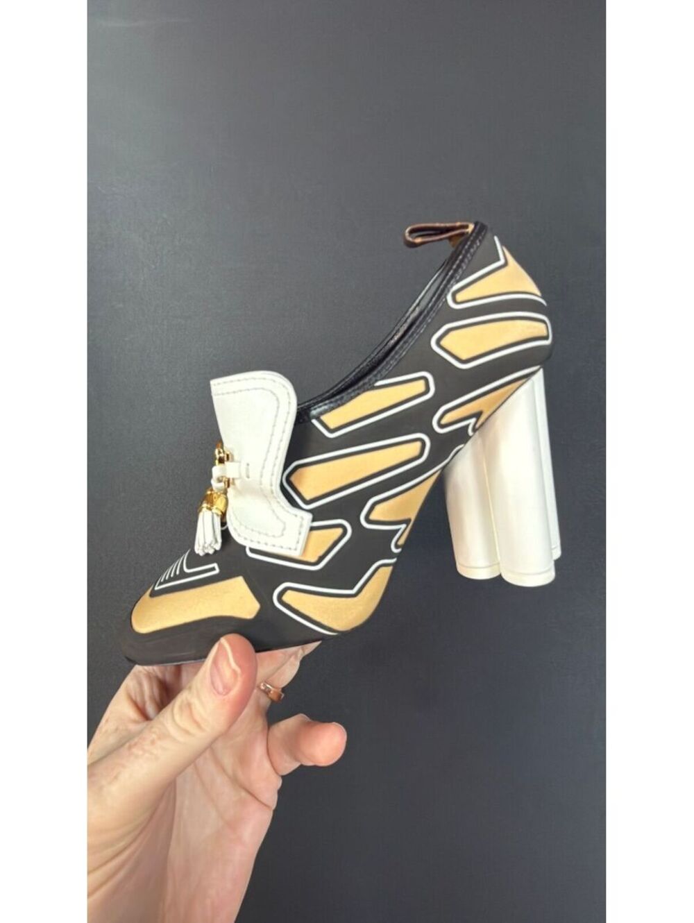 Louis Vuitton Black Beige Swift Ankle Boots Size 36